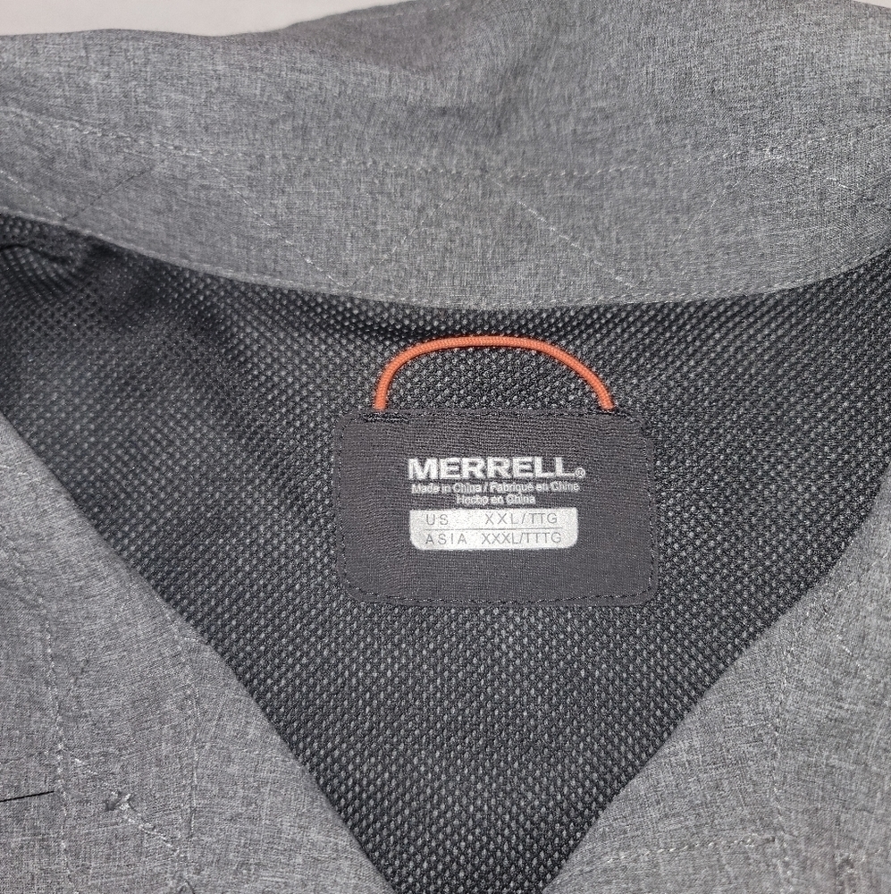 Mens Merrell Short Sleeve Collared Button-up Shirt With Pocket SZ XXL - Picture 8 of 8
